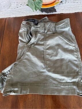One 5 One Olive Green Utility Shorts